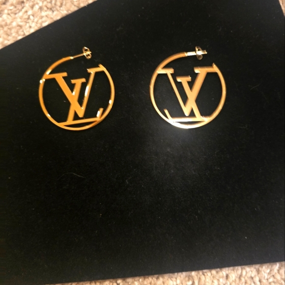 21kgp Dubai Jewelry Gold Hoop Earrings - Picture 1 of 8